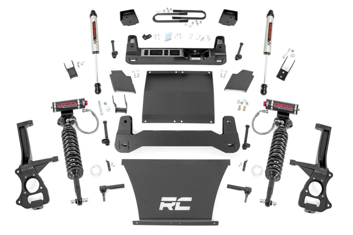 GMC Sierra 1500 Suspension Lift Kit - Front + Rear - Rough Country - 6 Inch Lift Kit | Mono Leaf Rear | Vertex/V2 - 2025+